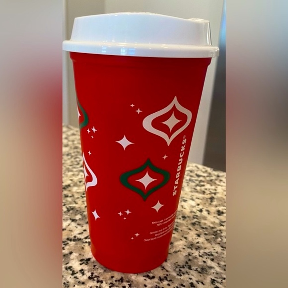 Starbucks Christmas Red Reusable Hot Cold Cup Limited Edition - Picture 7 of 14